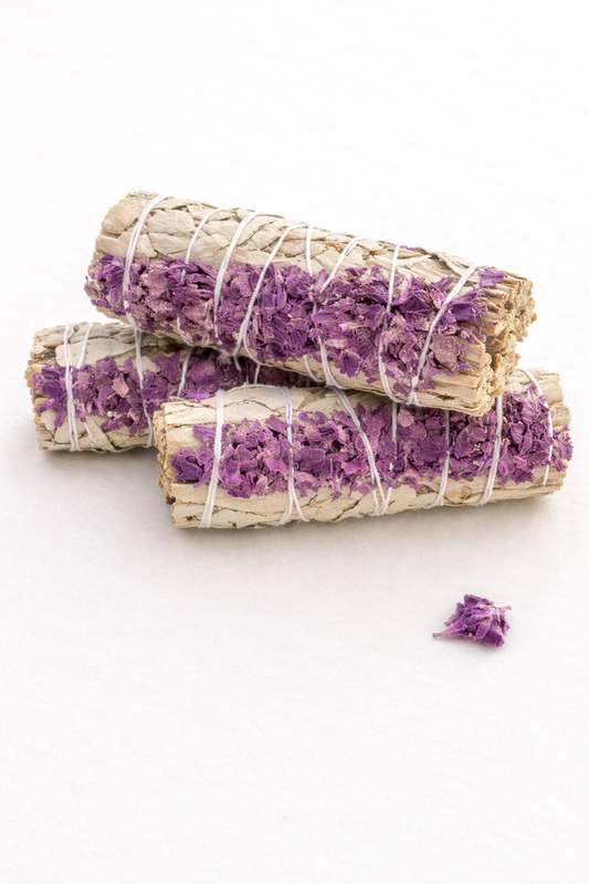 White Sage & Dried Lavender Smudge Stick